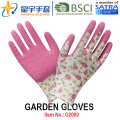 Garden Gloves, Printing Polyestershell Latex Coated Crinkle Finish Safety Work Gloves (G2000) with CE, En388, En420